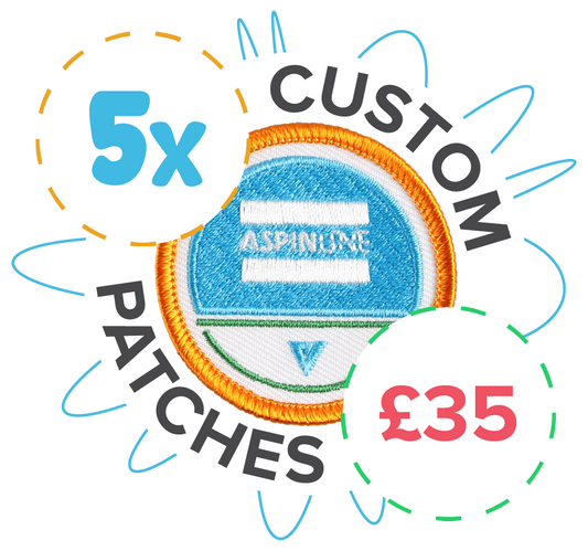 5 x Custom Made Embroidered Patches