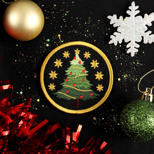 Embroidered Christmas Tree Patch