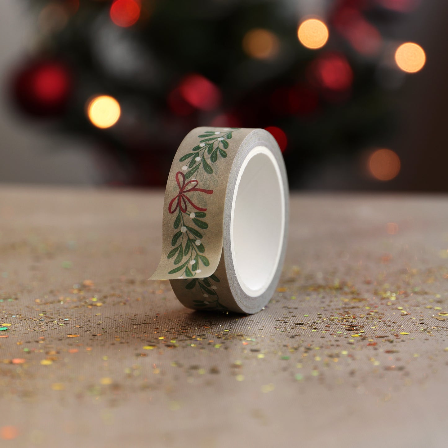 Christmas Holly & Mistletoe Washi Tape, Pack of 2