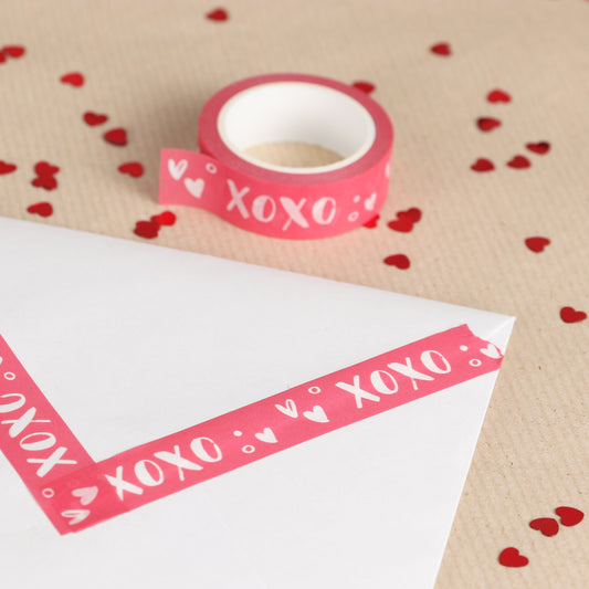 Valentines Love Hearts & XOXO Washi Tape, Pack of 2