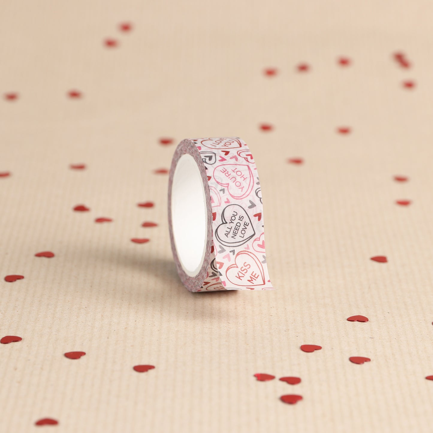 Valentines Love Hearts & XOXO Washi Tape, Pack of 2
