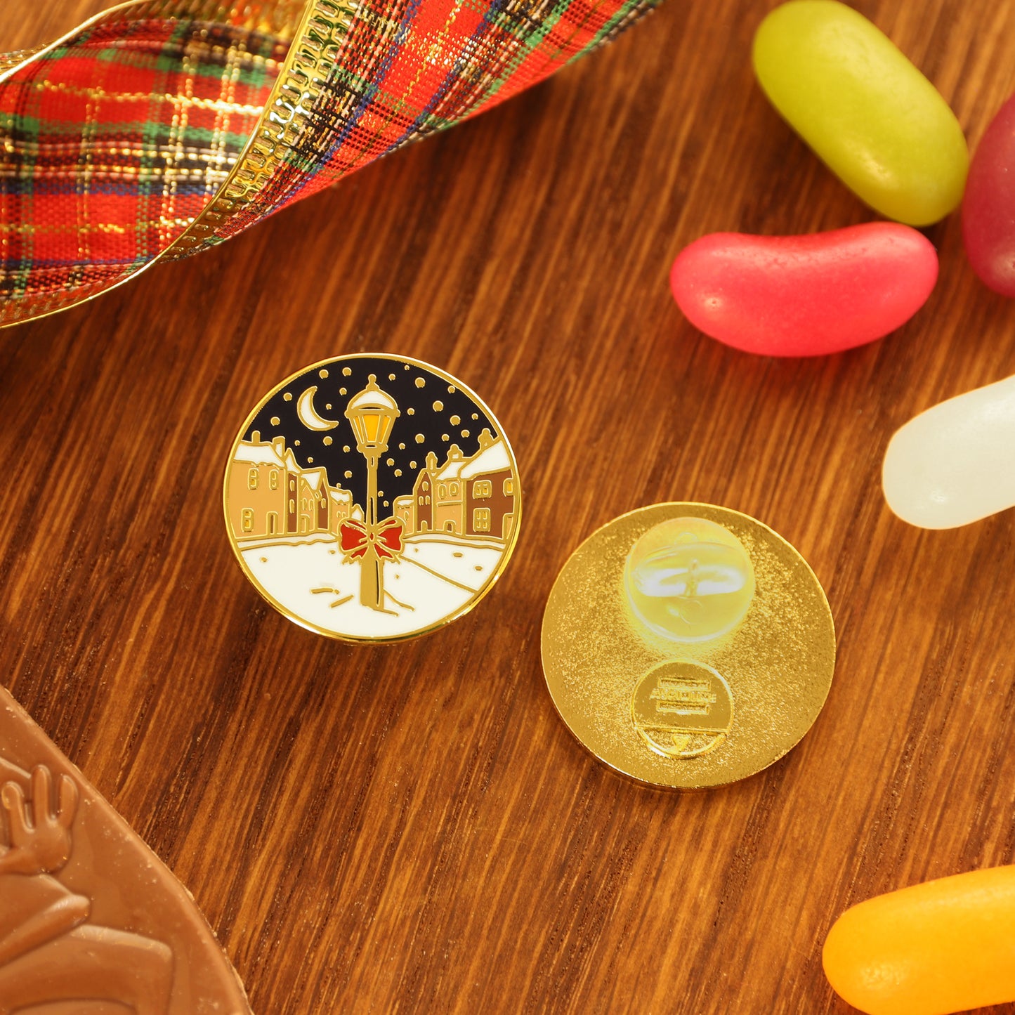 Christmas Lantern Pin Badge