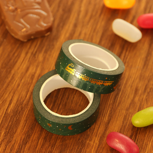 Magical Highland Train Washi Tape – A Journey of Enchantment, Pack of 2