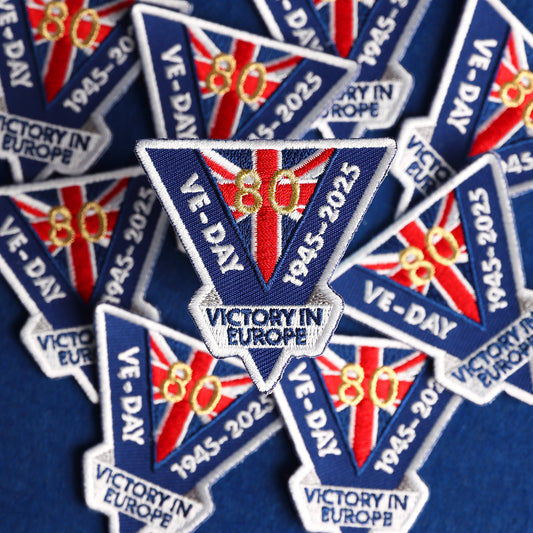 VE Day 80th Anniversary Embroidered Patch (1945–2025)