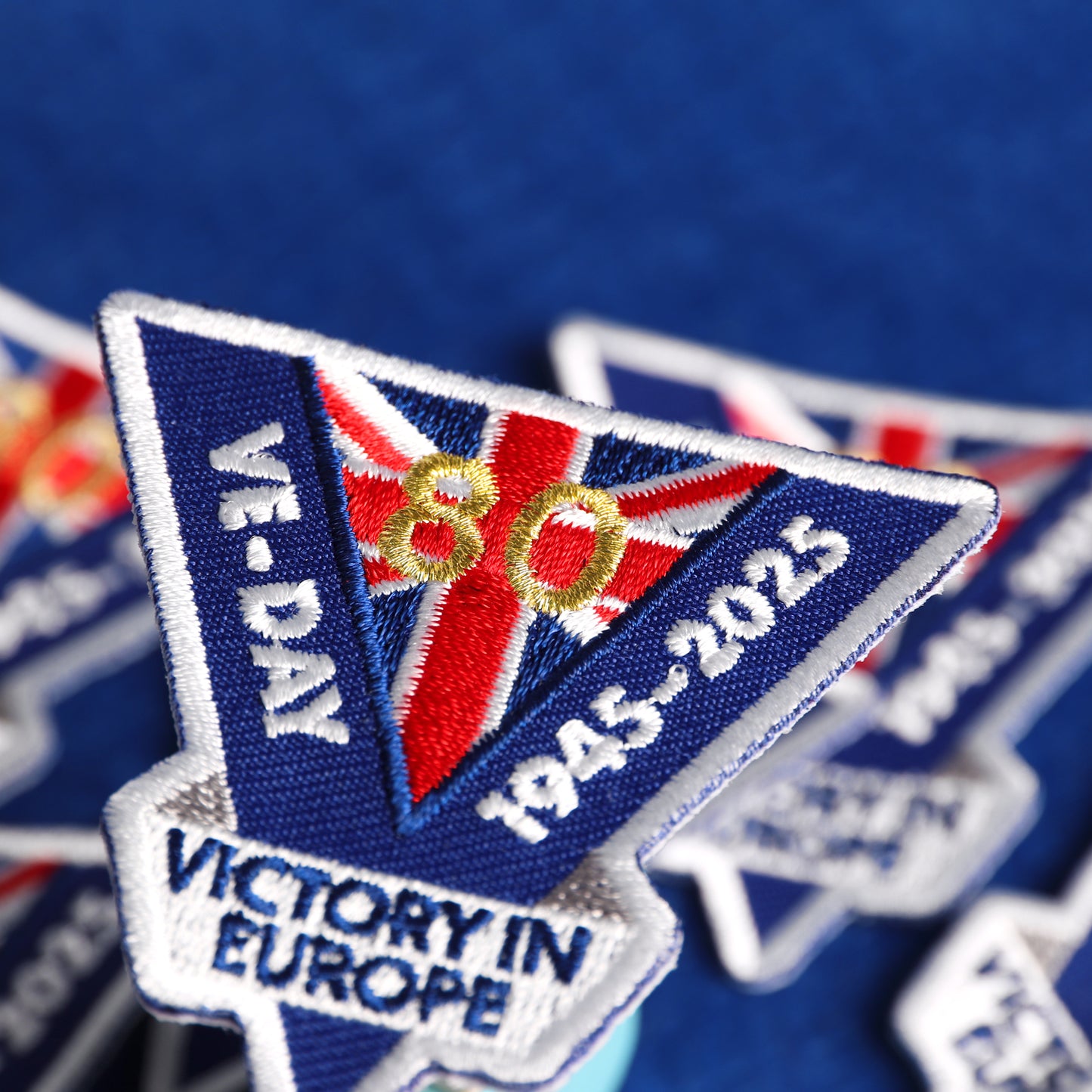 VE Day 80th Anniversary Embroidered Patch (1945–2025)