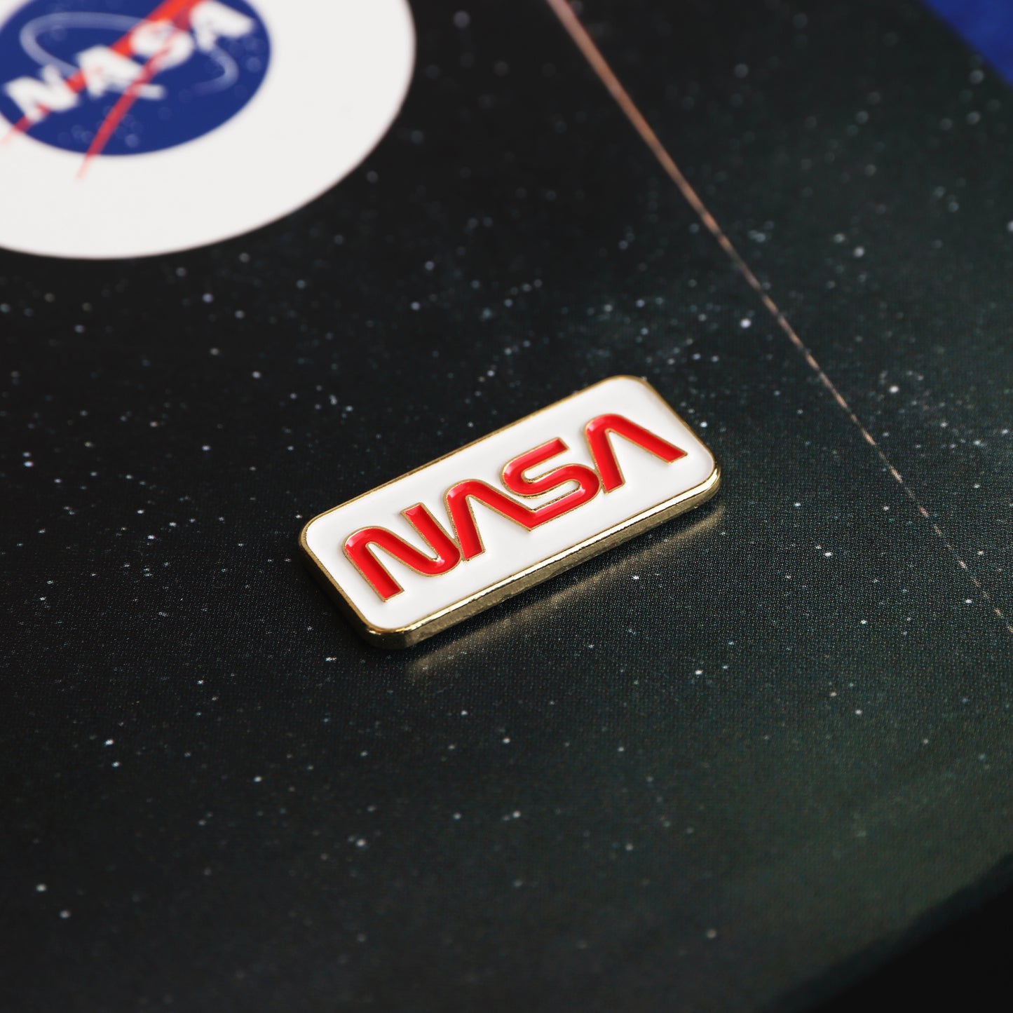 NASA Worm Pin Badge