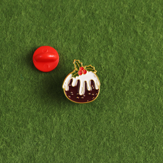 Christmas Pudding Enamel Pin Badge