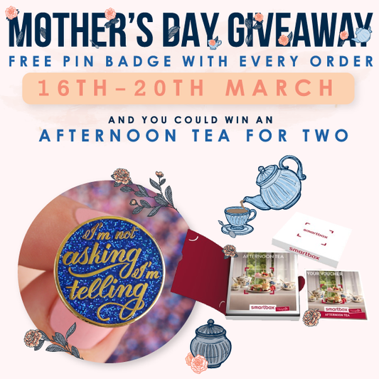 FREE Mothers Day Pin Badge & Afternoon Tea Competition from Aspinline!