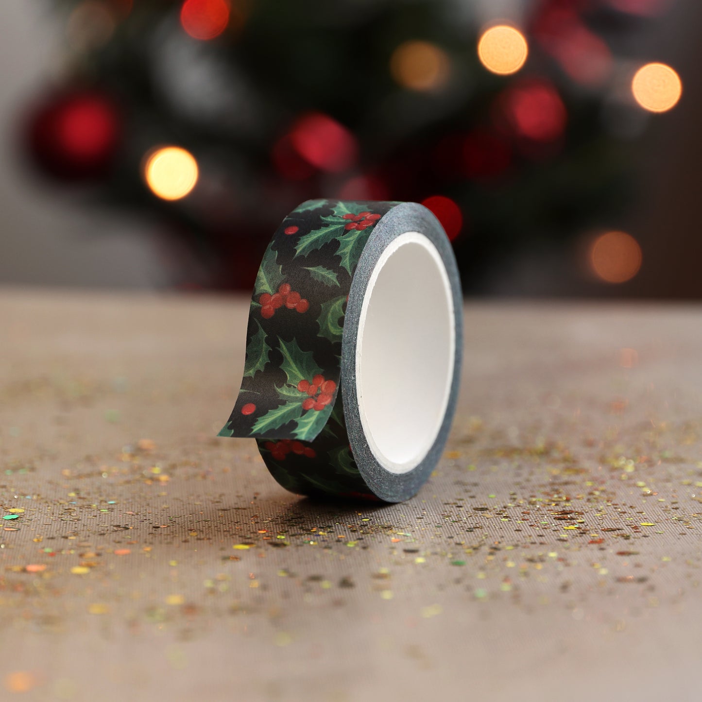 Christmas Holly & Mistletoe Washi Tape, Pack of 2