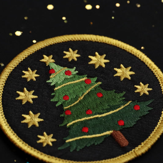 Embroidered Christmas Tree Patch