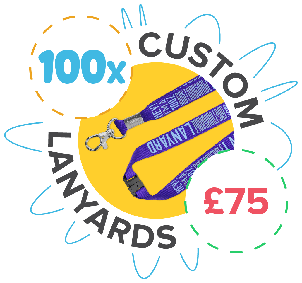 100 x Custom Made Lanyards