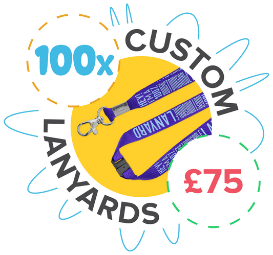 100 x Custom Made Lanyards