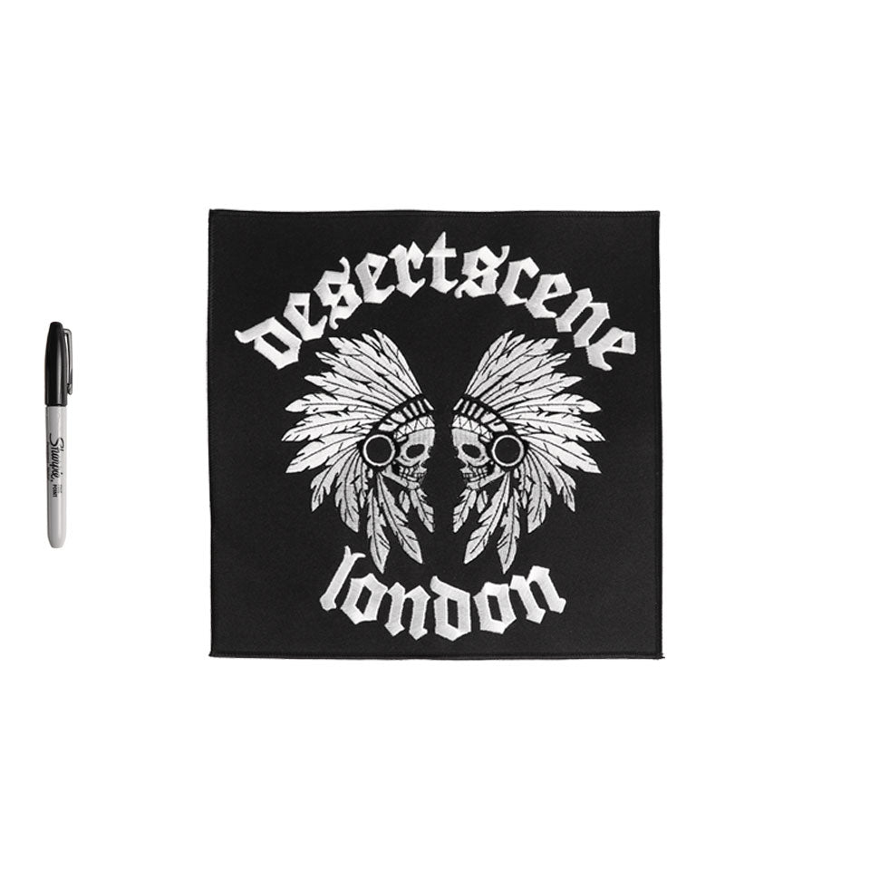 Desert scene embroidered back patch
