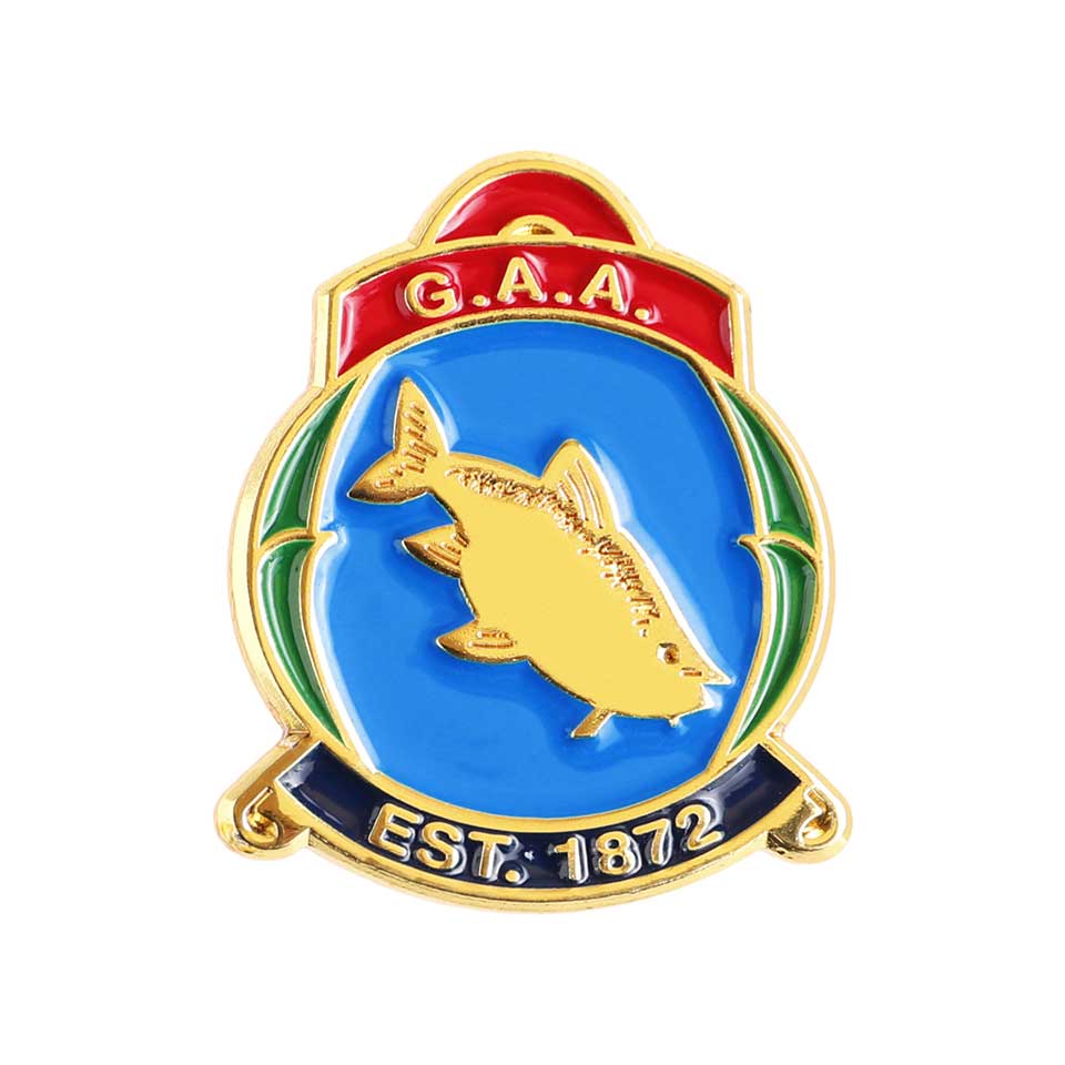 Gaa est 1872 soft enamel pin badge
