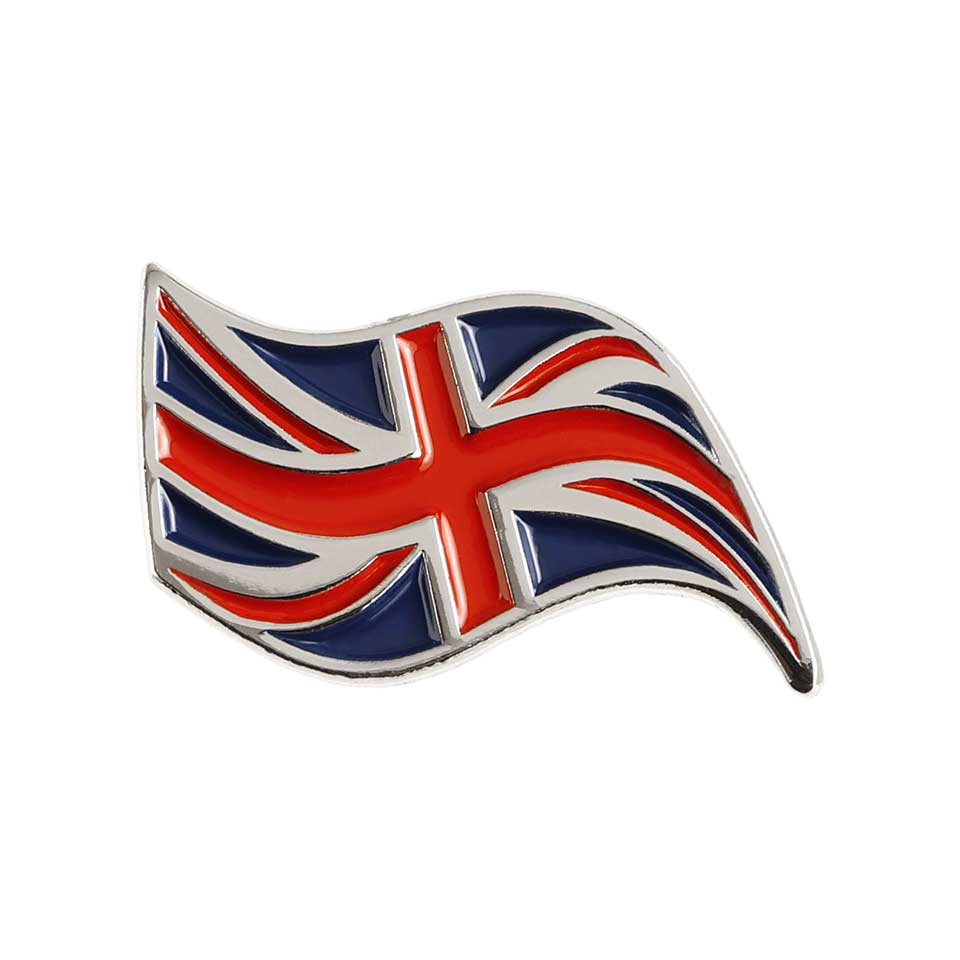 Union jack flag soft enamel pin badge
