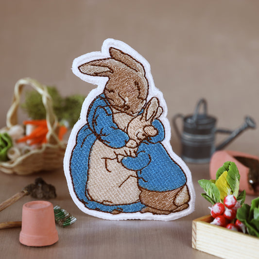 Mrs. Rabbit and Peter Rabbit Embroidered Patch - Beatrix Potter