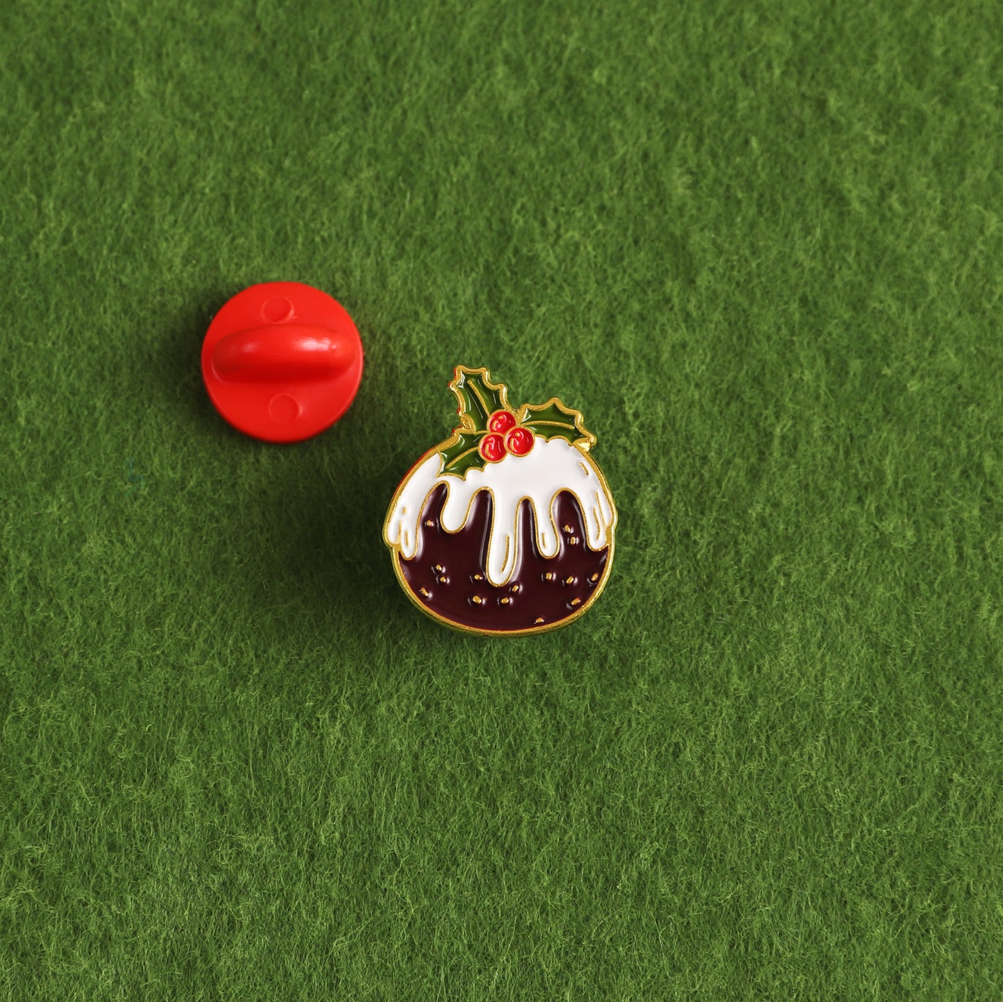 Christmas Pudding Enamel Pin Badge