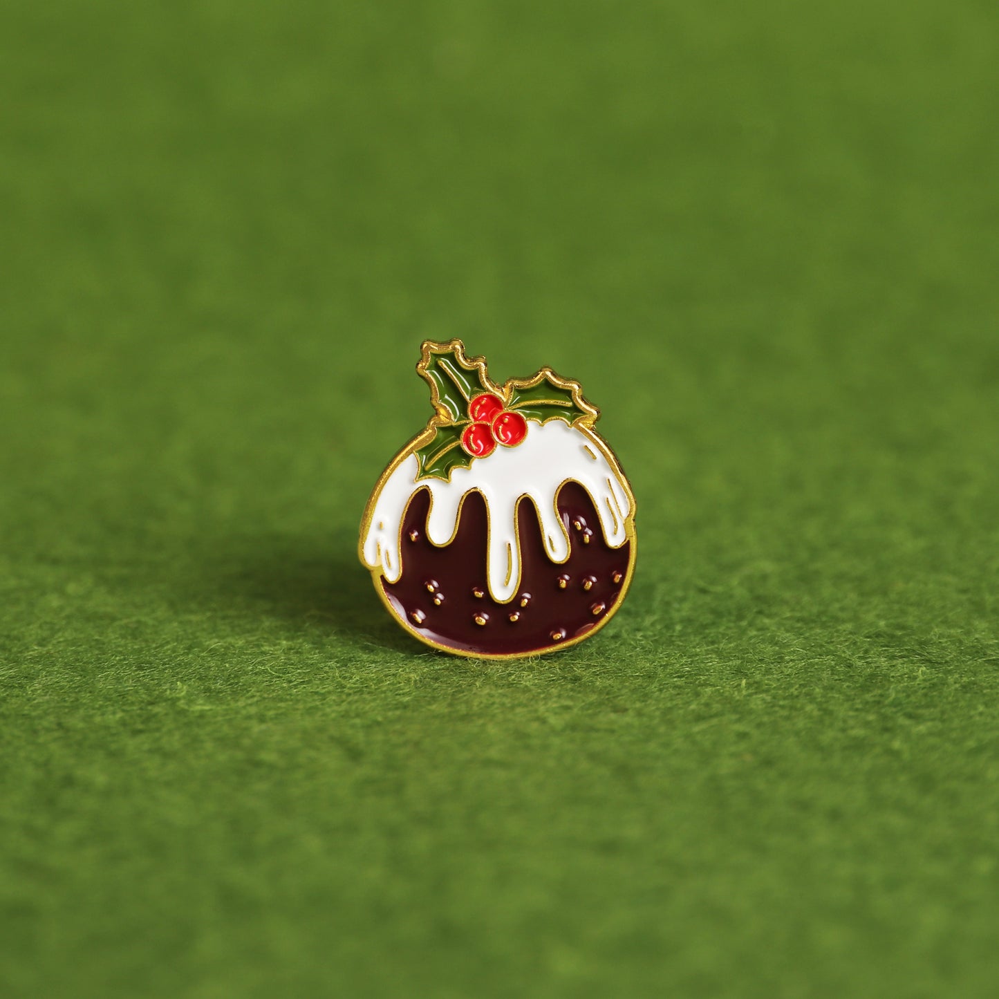 Christmas Pudding Enamel Pin Badge