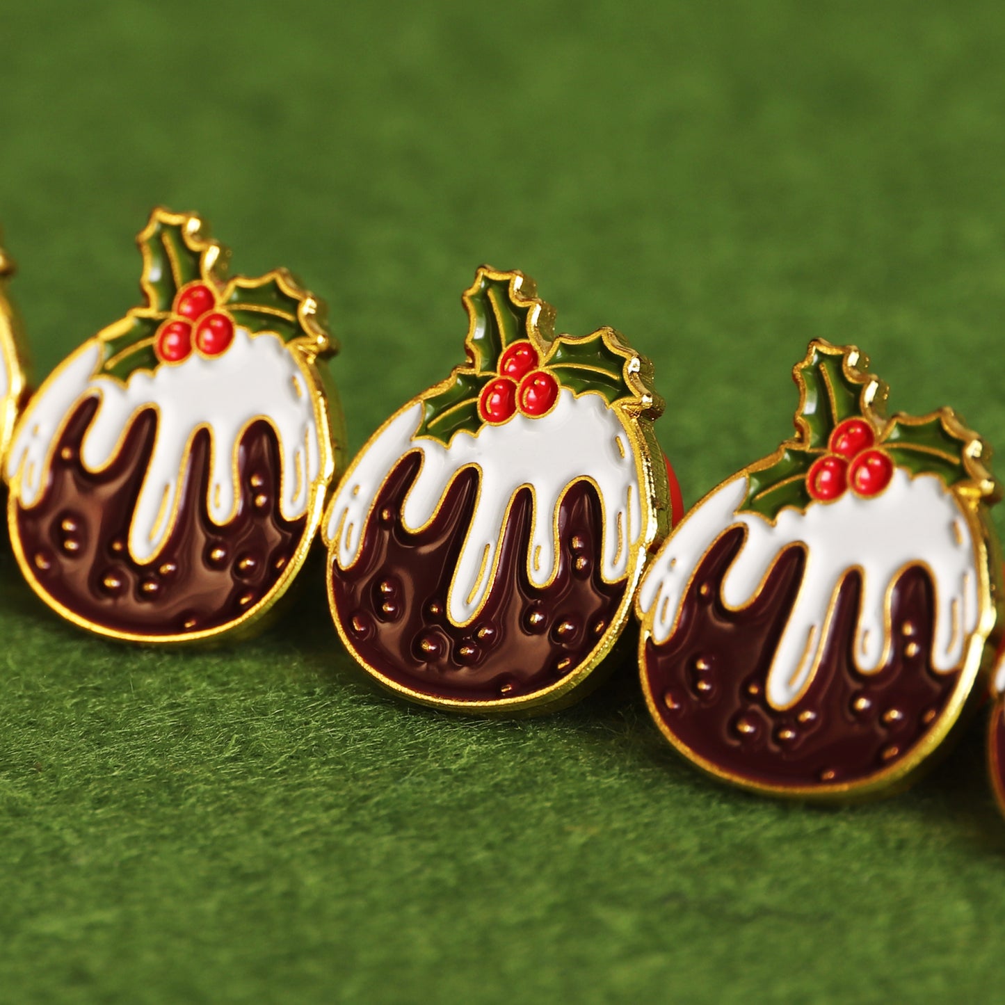 Christmas Pudding Enamel Pin Badge