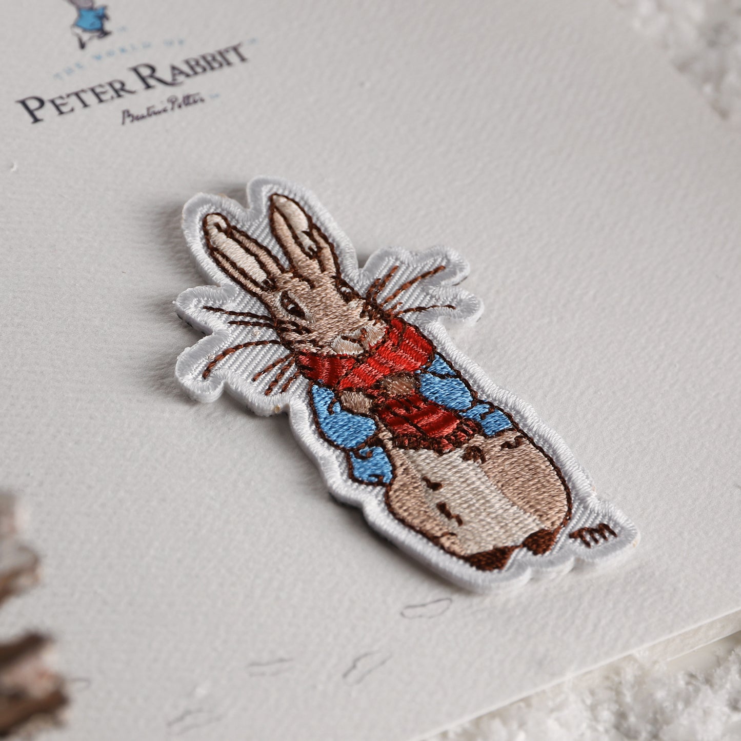 Peter Rabbit in Scarf Patch & Card - Beatrix Potter