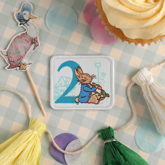 2 Year Old Peter Rabbit Woven Patch - Beatrix Potter
