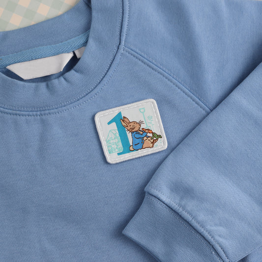 1 Year Old Peter Rabbit Woven Patch - Beatrix Potter