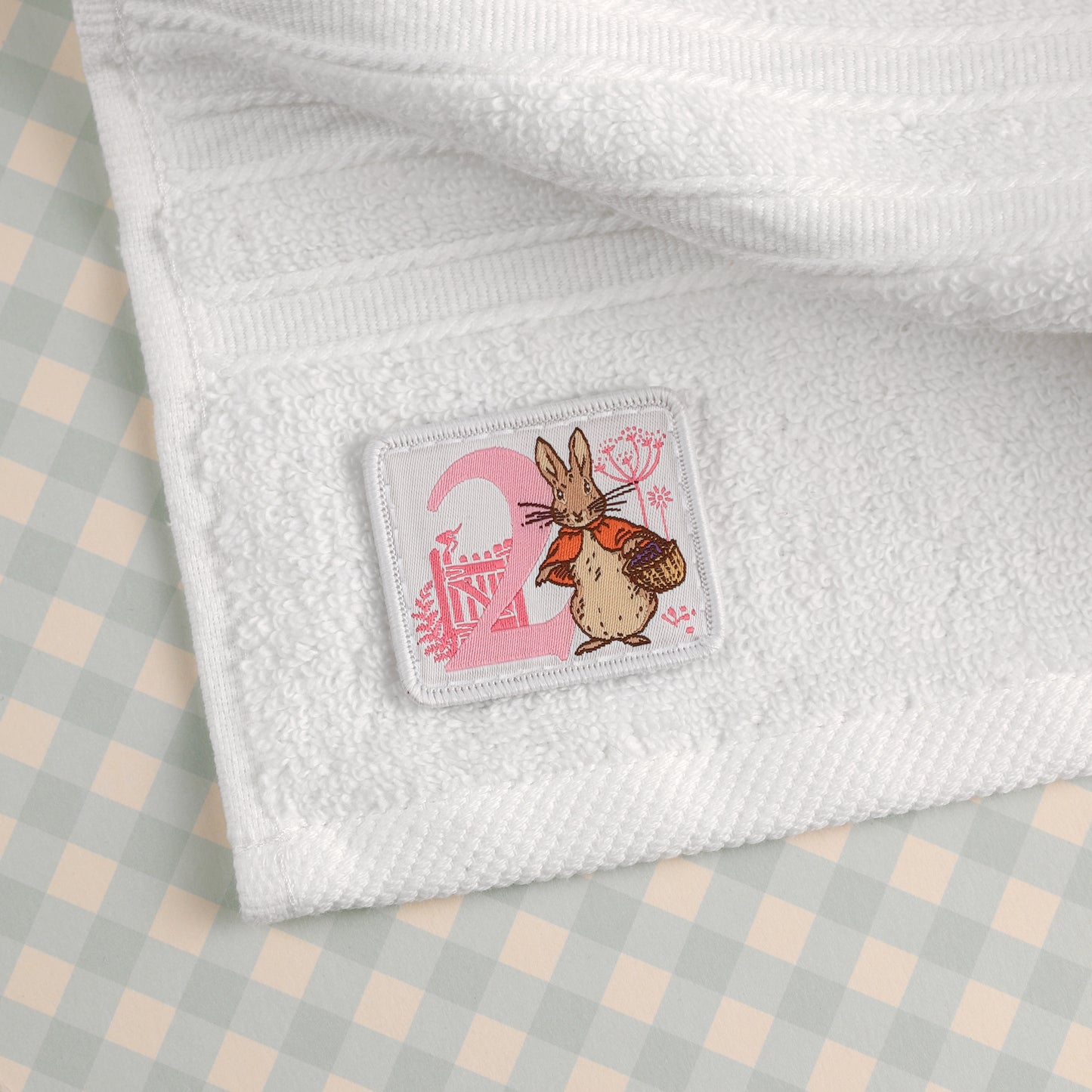 2 Year Old Flopsy Bunny Woven Patch - Beatrix Potter