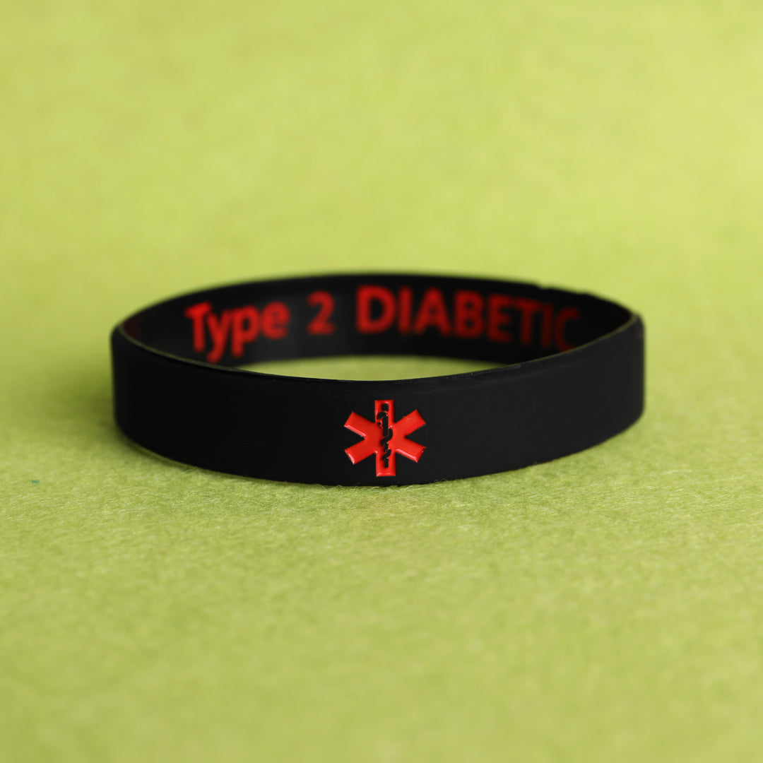 Type 2 diabetes hot sale silicone bracelets